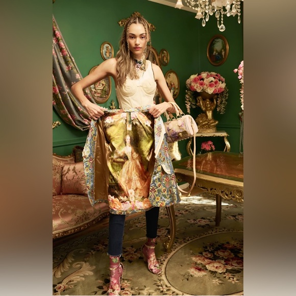 Aratta Renaissance Silk Jacquard Blazer, Size XS Bridgerton Jacket - Picture 6 of 17